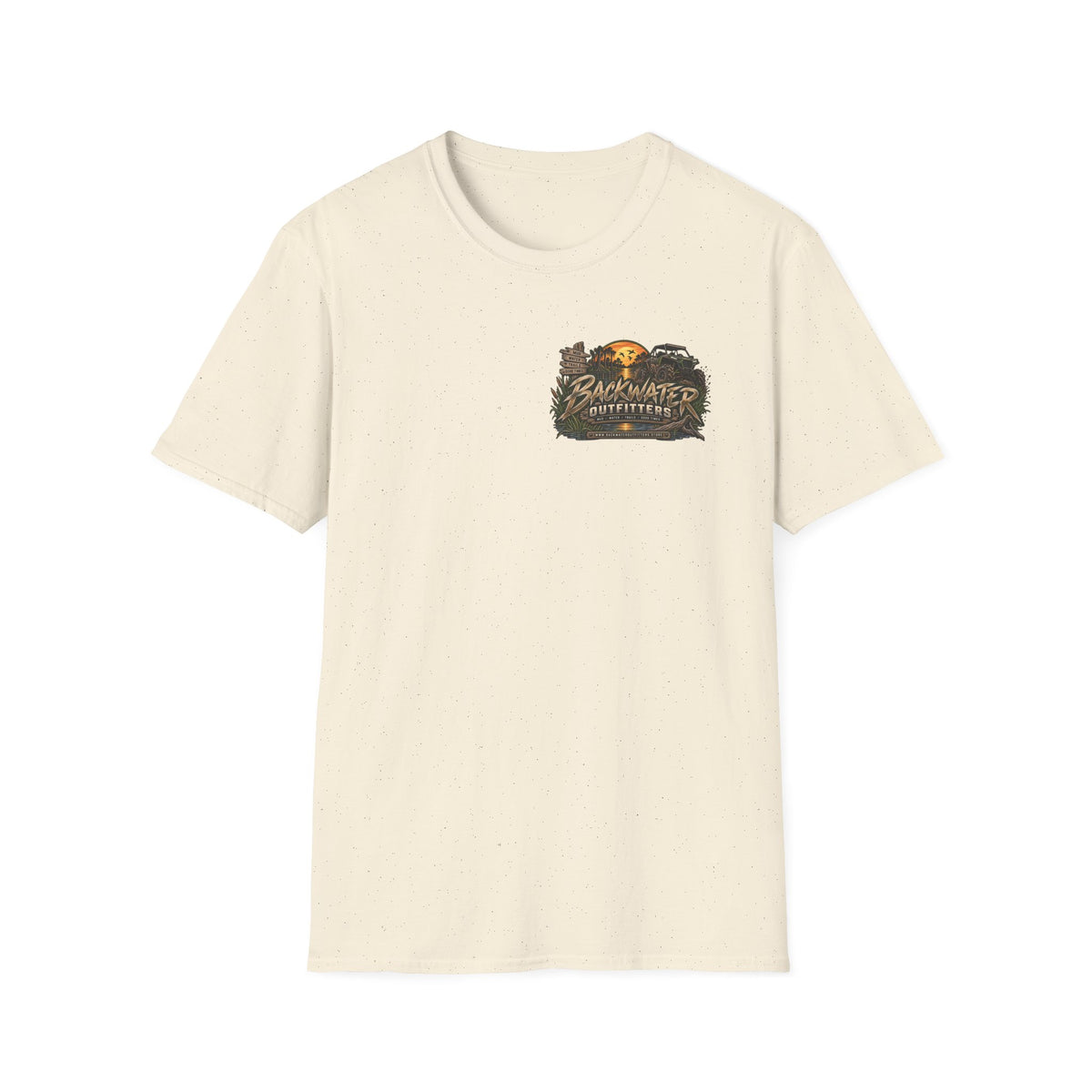 Simply Backwater Outfitters Fishing Tee – Sunset Swamp Outdoor Shirt Printify