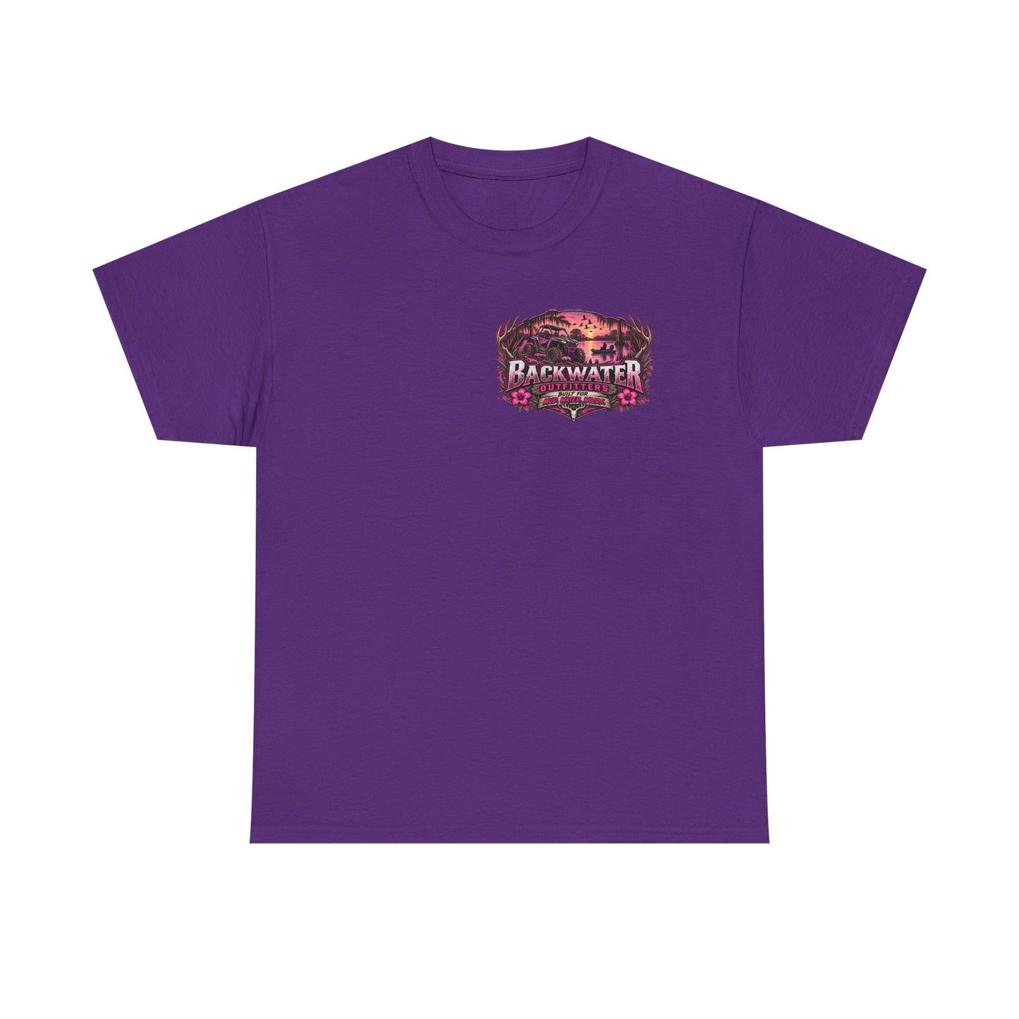 Backwater Outfitters Hunting Graphic Tee — "Born to Hunt, Forced to Work"