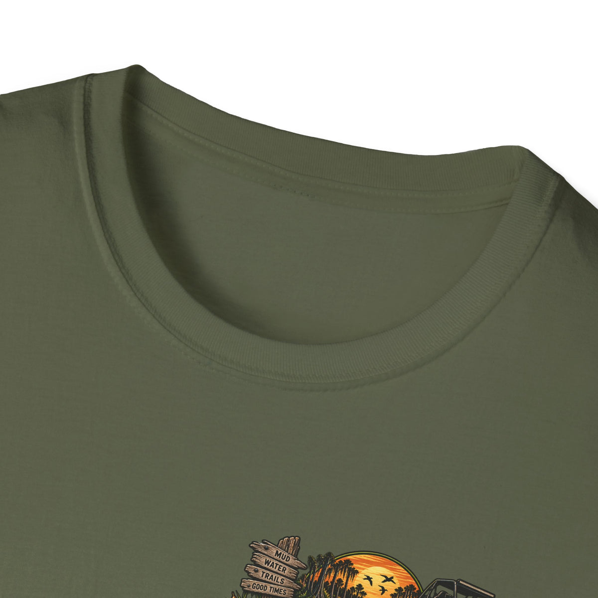 Simply Backwater Outfitters Fishing Tee – Sunset Swamp Outdoor Shirt Printify