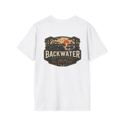 Backwater Outfitters T-Shirt — Retro Fishing & Lake Life Tee