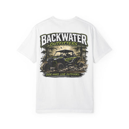 Backwater Outfitters UTV Adventure T-Shirt — "Ride Hard, Live Outdoors" Graphic Tee