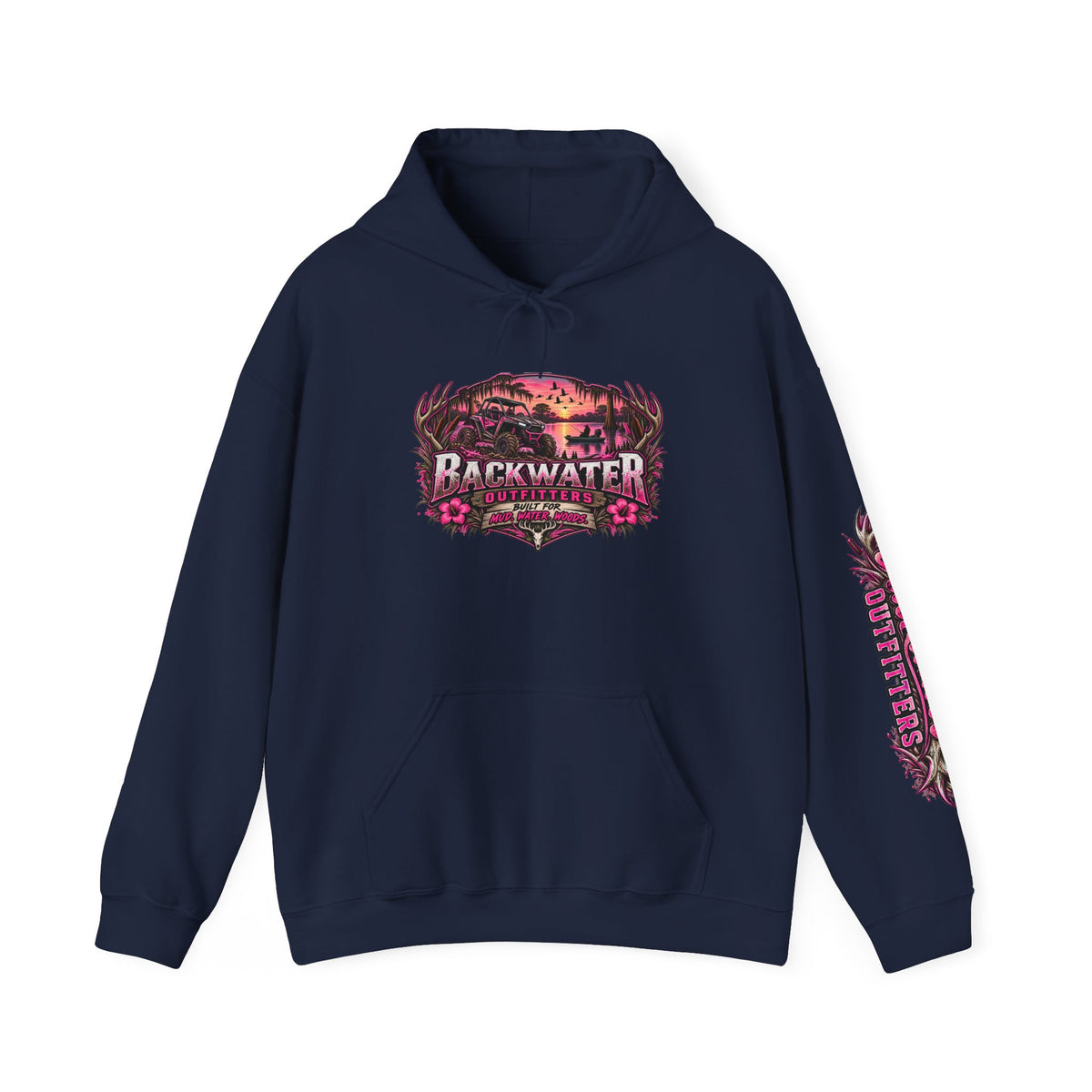 Backwater 'Wild At Heart' Hoodie – Outdoors Adventure Pullover Printify