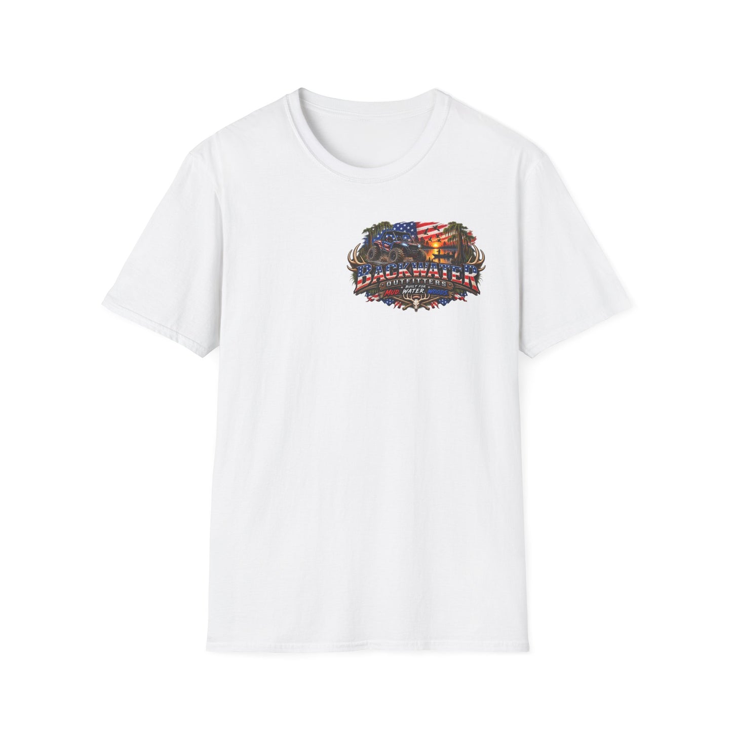 Patriotic Trailblazer T-Shirt — American Flag Motorcycle Graphic