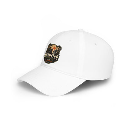 Backwater Outfitters Low Profile Baseball Cap — Vintage Marsh Sunset Logo