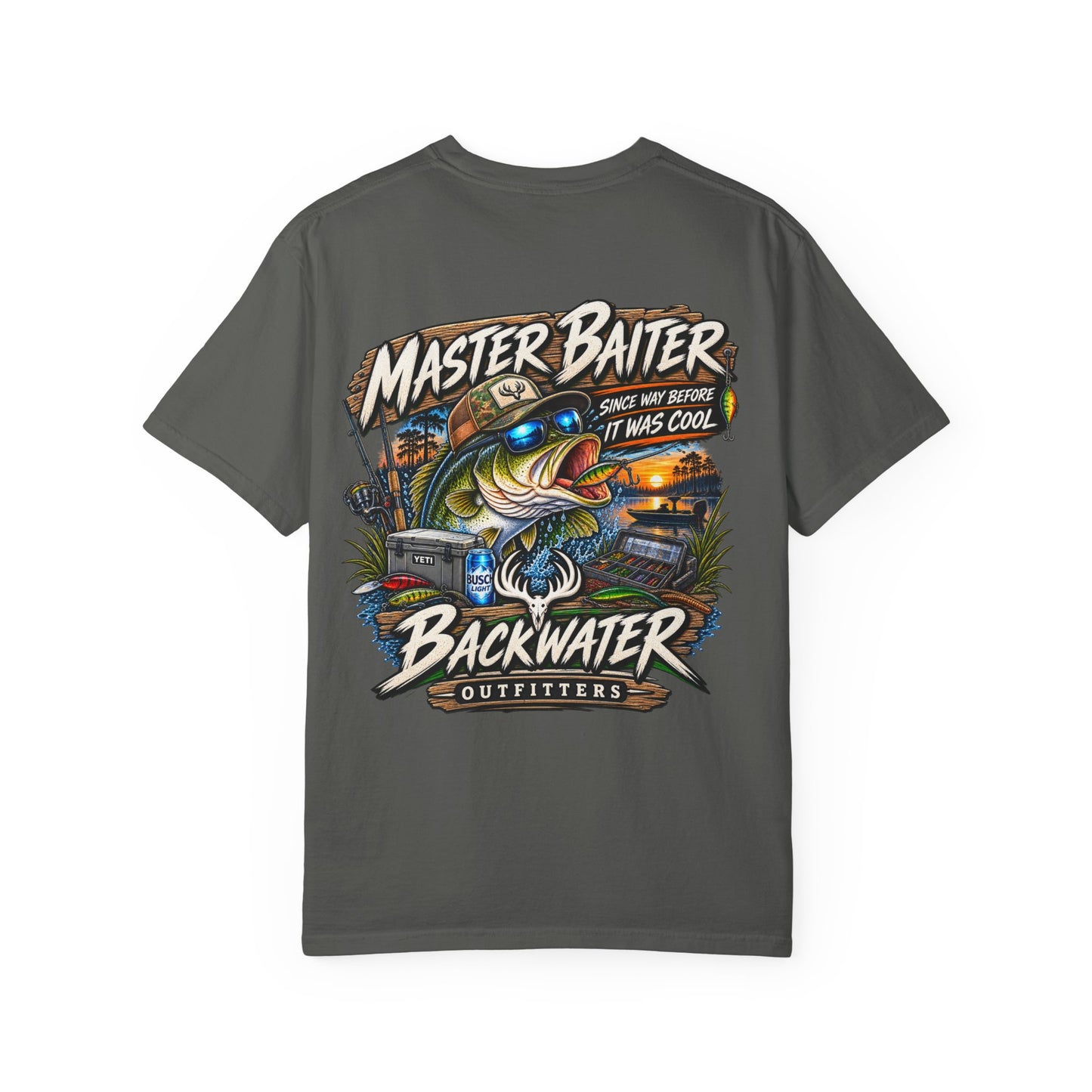 Master Baiter Backwater Outfitters Fishing T-Shirt