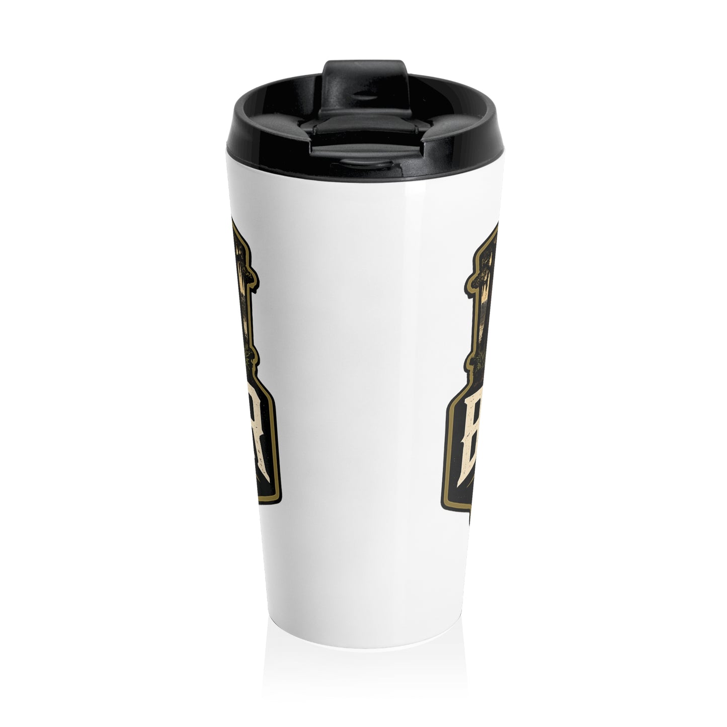 Outdoor Outfitters Stainless Steel Travel Mug — "Backwater Outfitters" Vintage Hunting & Fishing Insulated Tumbler