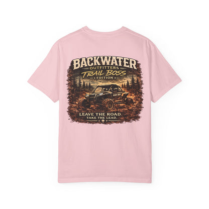 Trail Boss T-Shirt — Backwater Outfitters Off-Road Graphic Tee ("Leave the Road, Take the Lead")