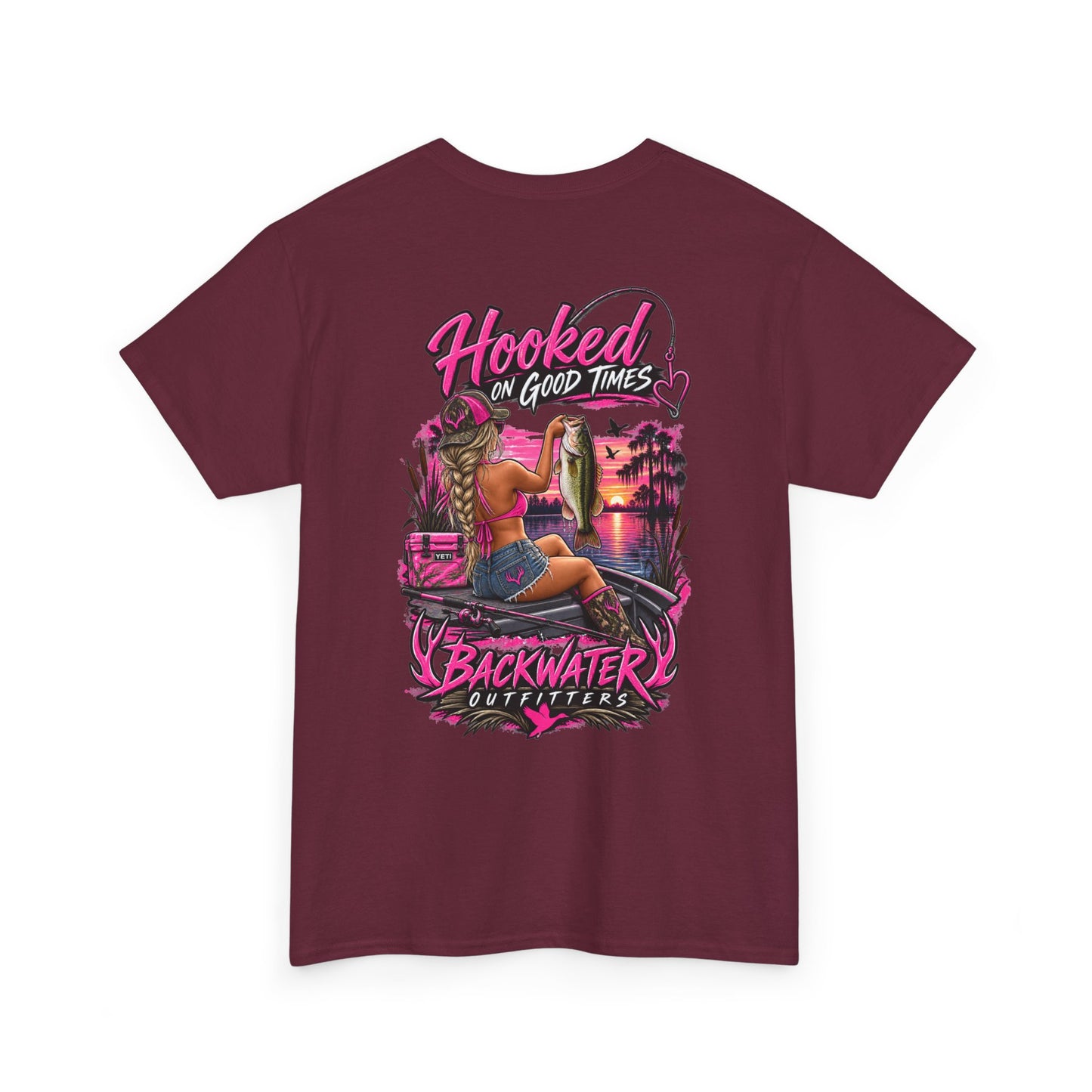 Backwater Outfitters "Hooked on Good Times" Graphic Tee
