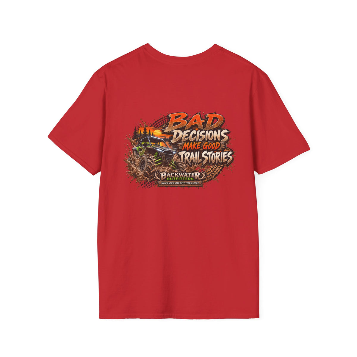 Buggy Off-Road Tee — "Bad Decisions Make Good Trail Stories" ATV/Jeep Adventure T-Shirt Printify