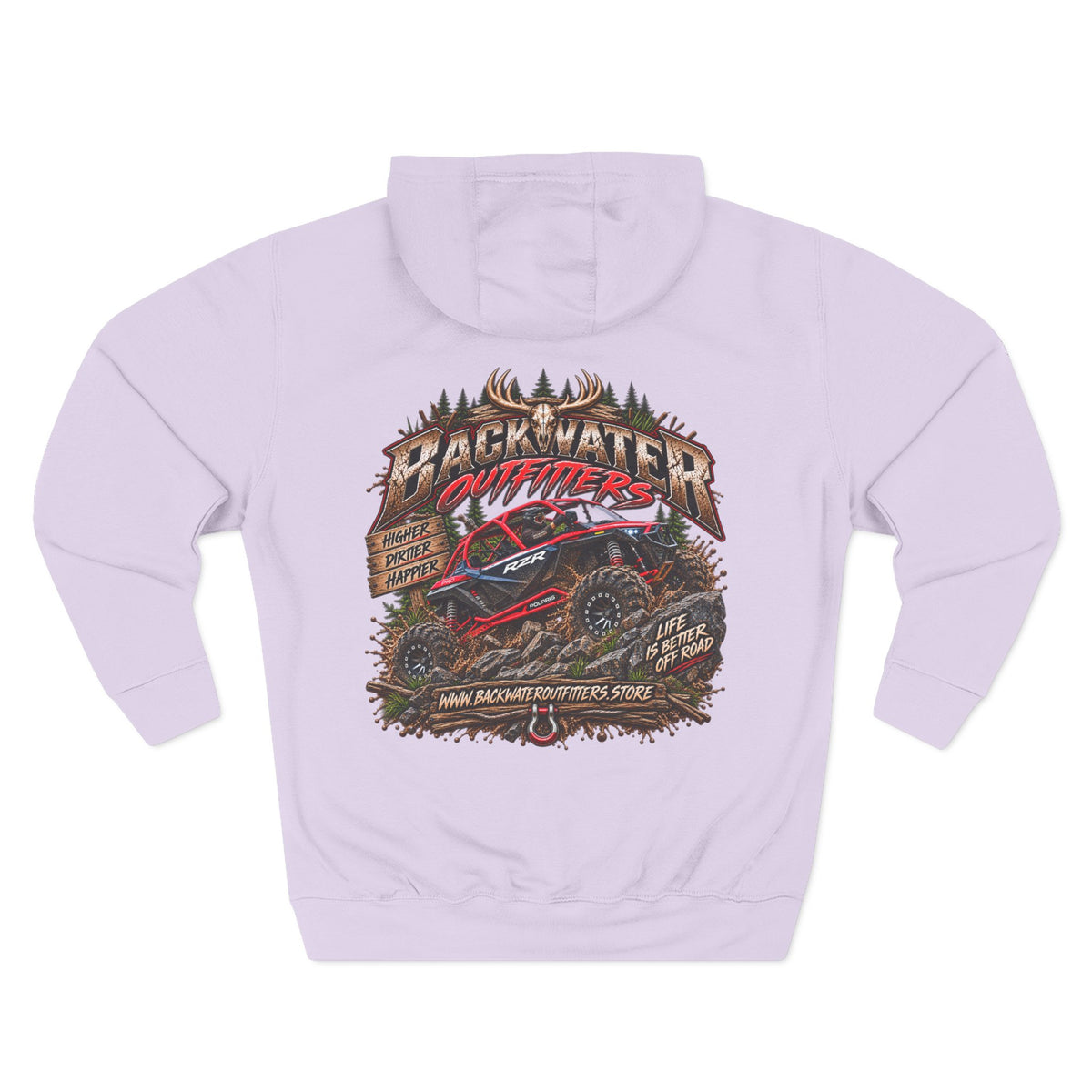 Backwater Outfitters Off-Road Hoodie — American Flag & UTV Graphic Printify