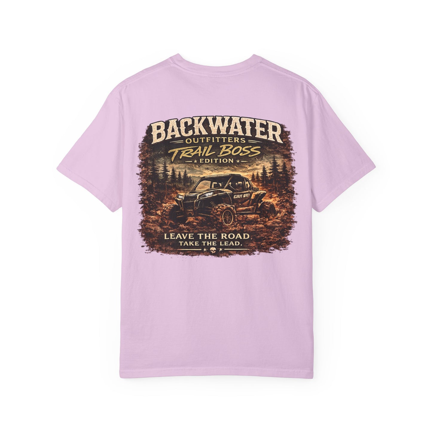 Trail Boss T-Shirt — Backwater Outfitters Off-Road Graphic Tee ("Leave the Road, Take the Lead")