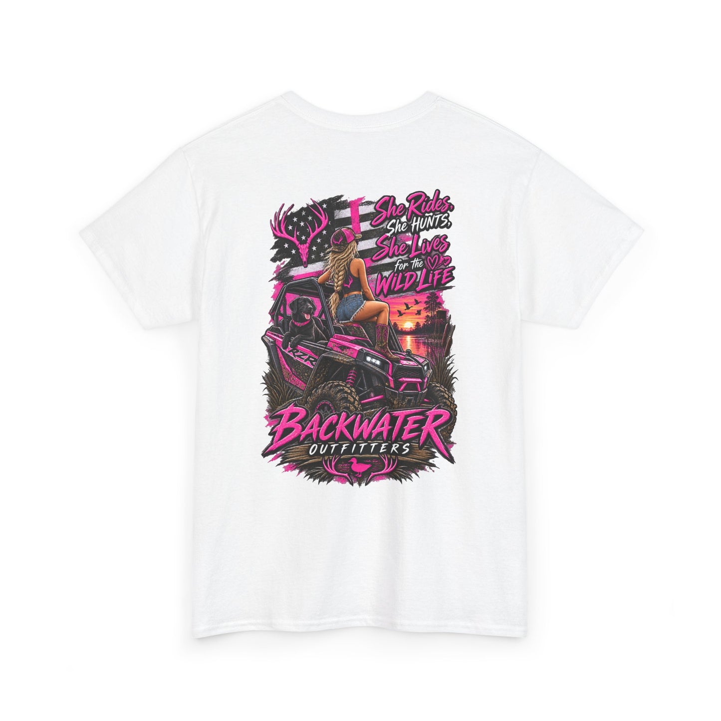 Backwater Bayou Graphic Tee — "Backwater Buttwhips" Outdoor Fishing & Hunting Shirt