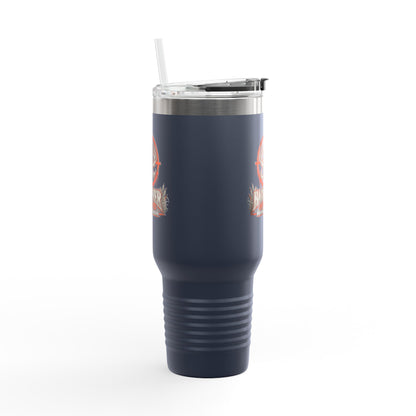 James Luker Backwater Hunting Logo 40oz Insulated Travel Mug Printify