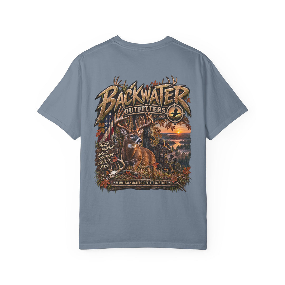 Backwater Outfitters Deer Graphic T-Shirt Printify