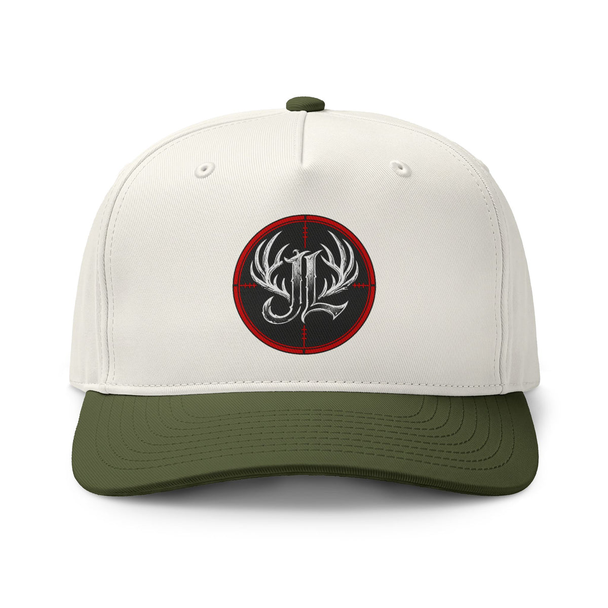 Embroidered Antler Crest Two-Tone Cap Printify
