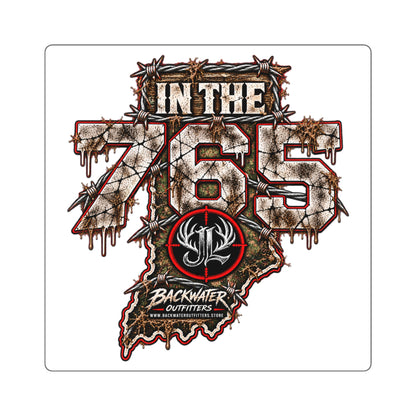 In The 765 Indiana Sticker — Backwater Outfitters Hunting/Outdoor Decal Printify