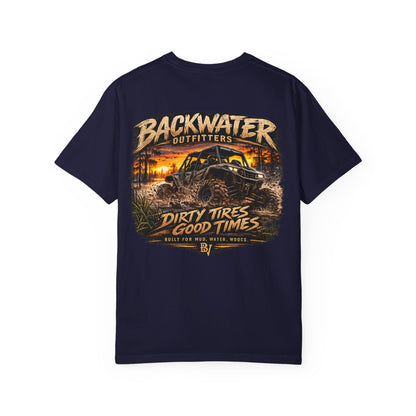 Backwater Outfitters "Dirty Tires, Good Times" T-Shirt