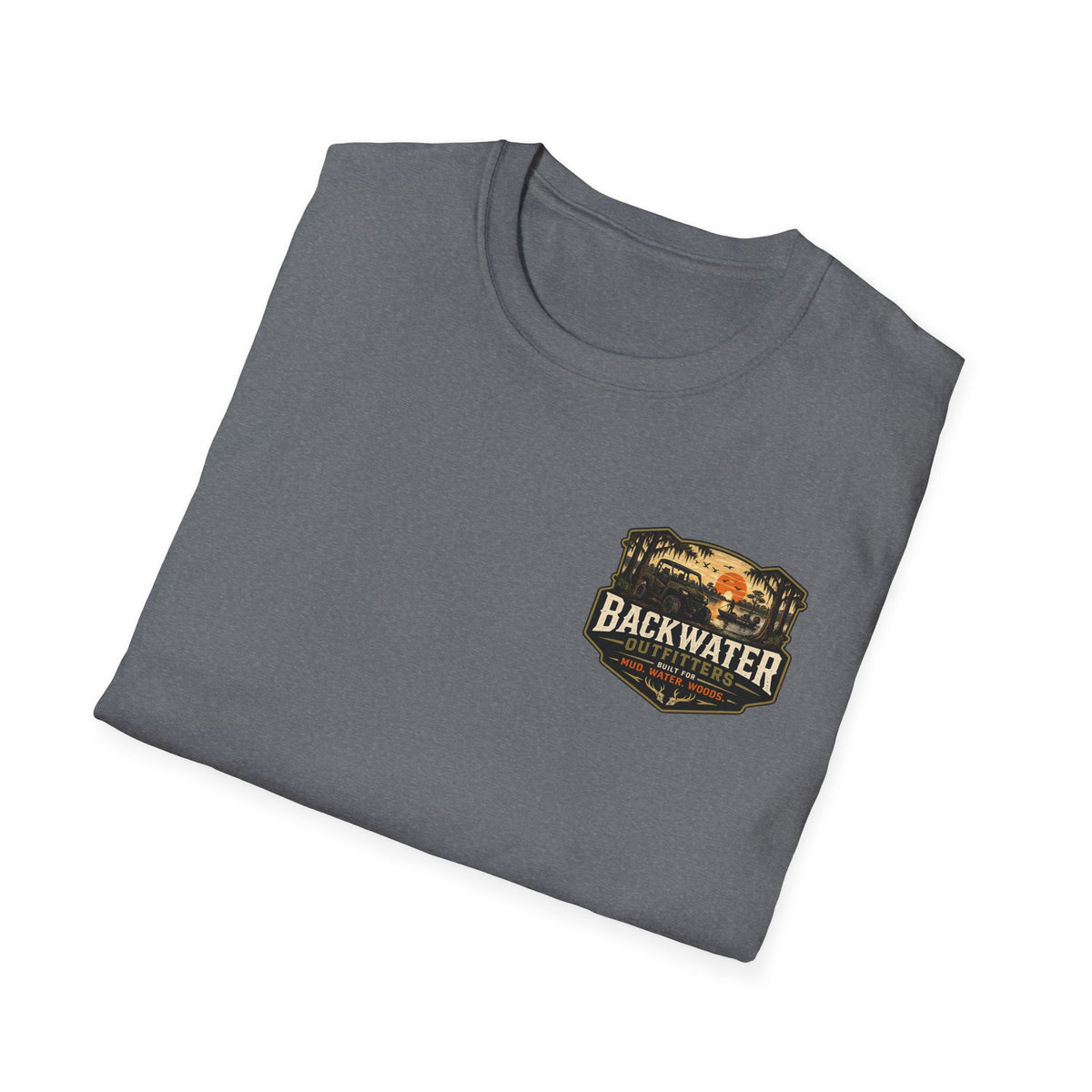 Backwater Outfitters Buggy T-Shirt — Vintage Sunset Fishing & Outdoors Tee