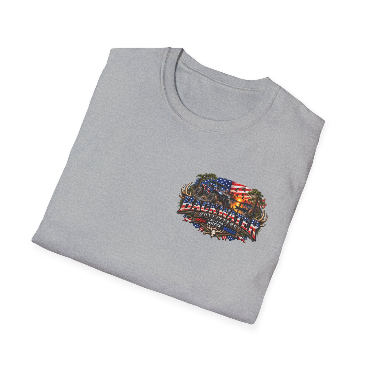 Hooked on Backwater Fishing T-Shirt — Bass Angler Graphic Tee Printify