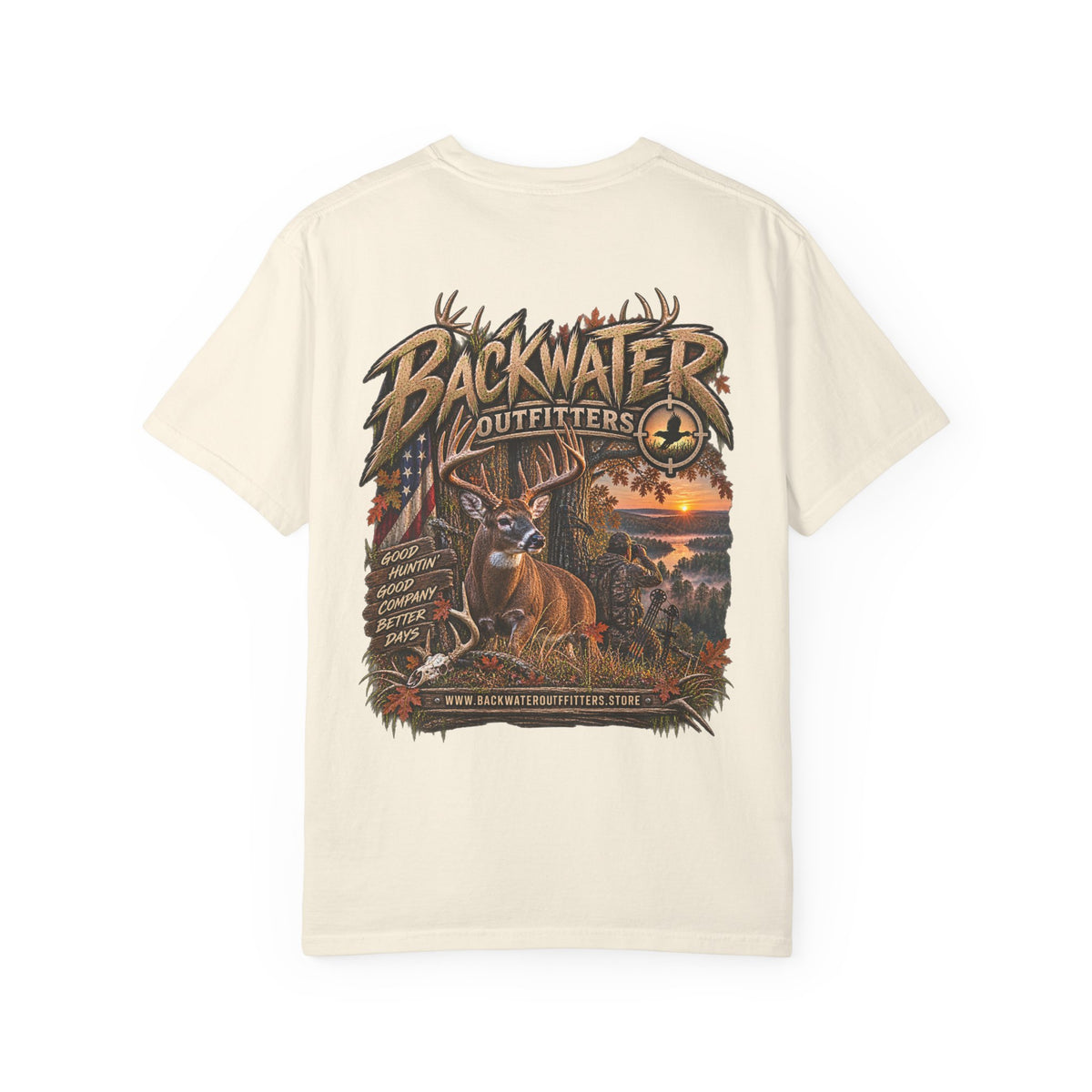 Backwater Outfitters Deer Graphic T-Shirt Printify