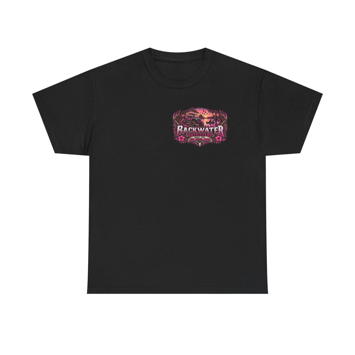 Backwater Outfitters Hunting Graphic Tee — "Born to Hunt, Forced to Work"