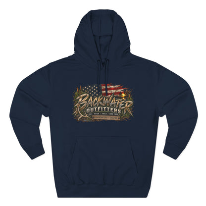 Backwater Outfitters Off-Road Hoodie – American Flag & UTV Graphic Fleece Printify