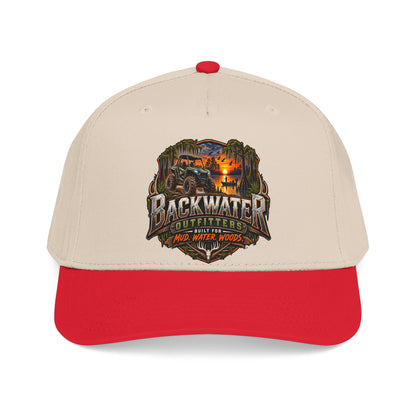 Backwater Outfitters Camping Cap — Retro Outdoor Fishing Hat Printify