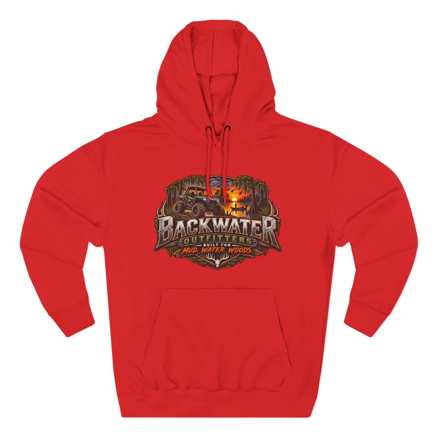 Backwater Outfitters Fishing Hoodie — "Master Baiter" Graphic Pullover