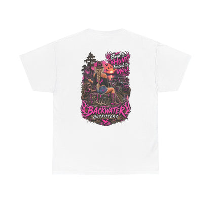 Backwater Outfitters Hunting Graphic Tee — "Born to Hunt, Forced to Work"