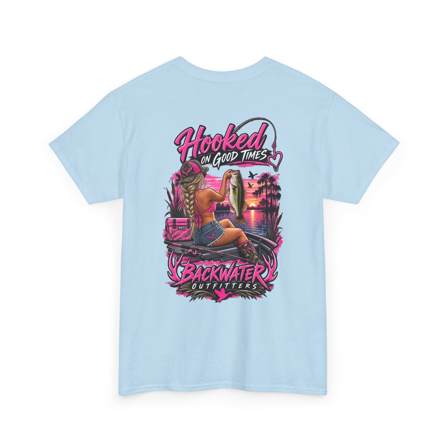 Backwater Outfitters "Hooked on Good Times" Graphic Tee