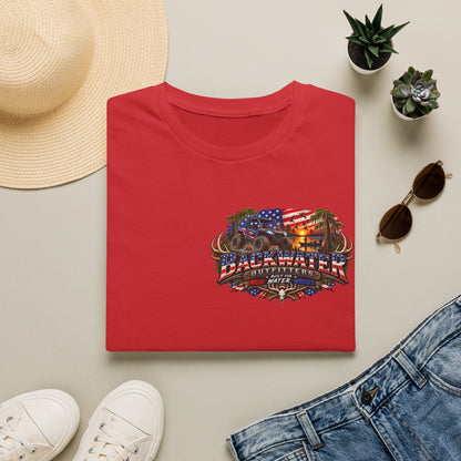Backwater Outfitters Fishing T-Shirt – American Flag Fish Logo