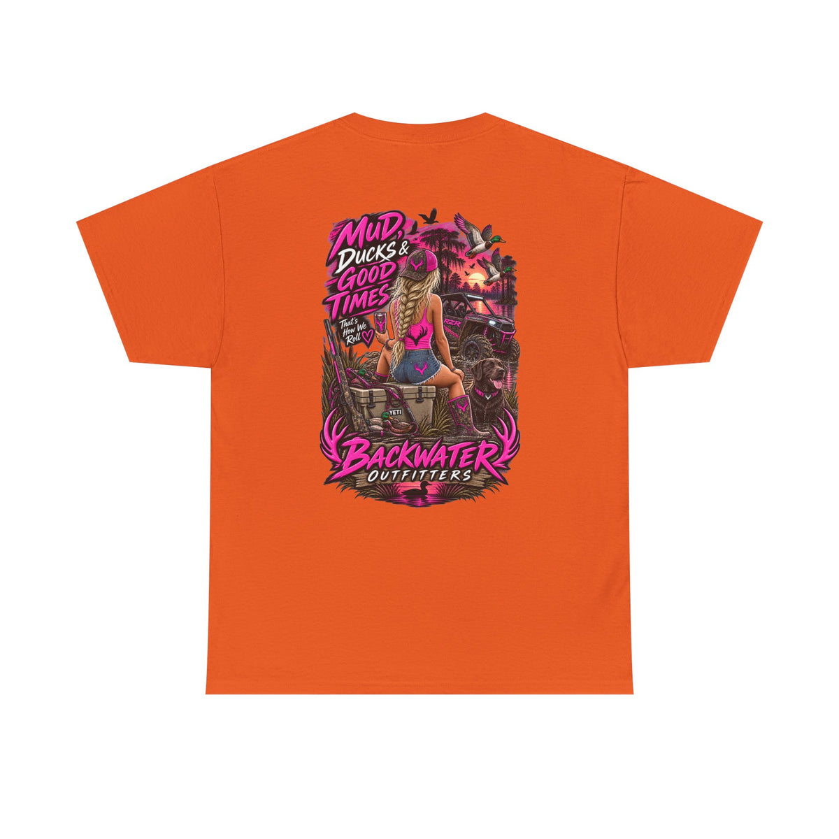 Backwater Outfitters 'Muddy Ducks, Good Times' Graphic Tee Printify
