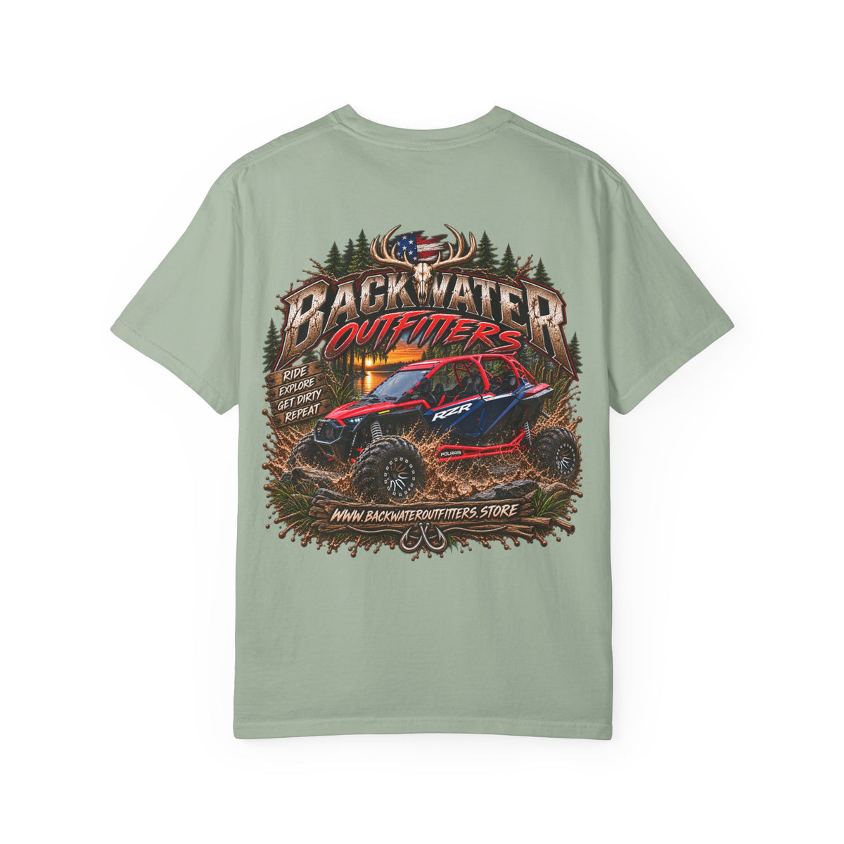 Off-Road UTV Graphic T-Shirt — "Backwater Outfitters" Adventure Tee