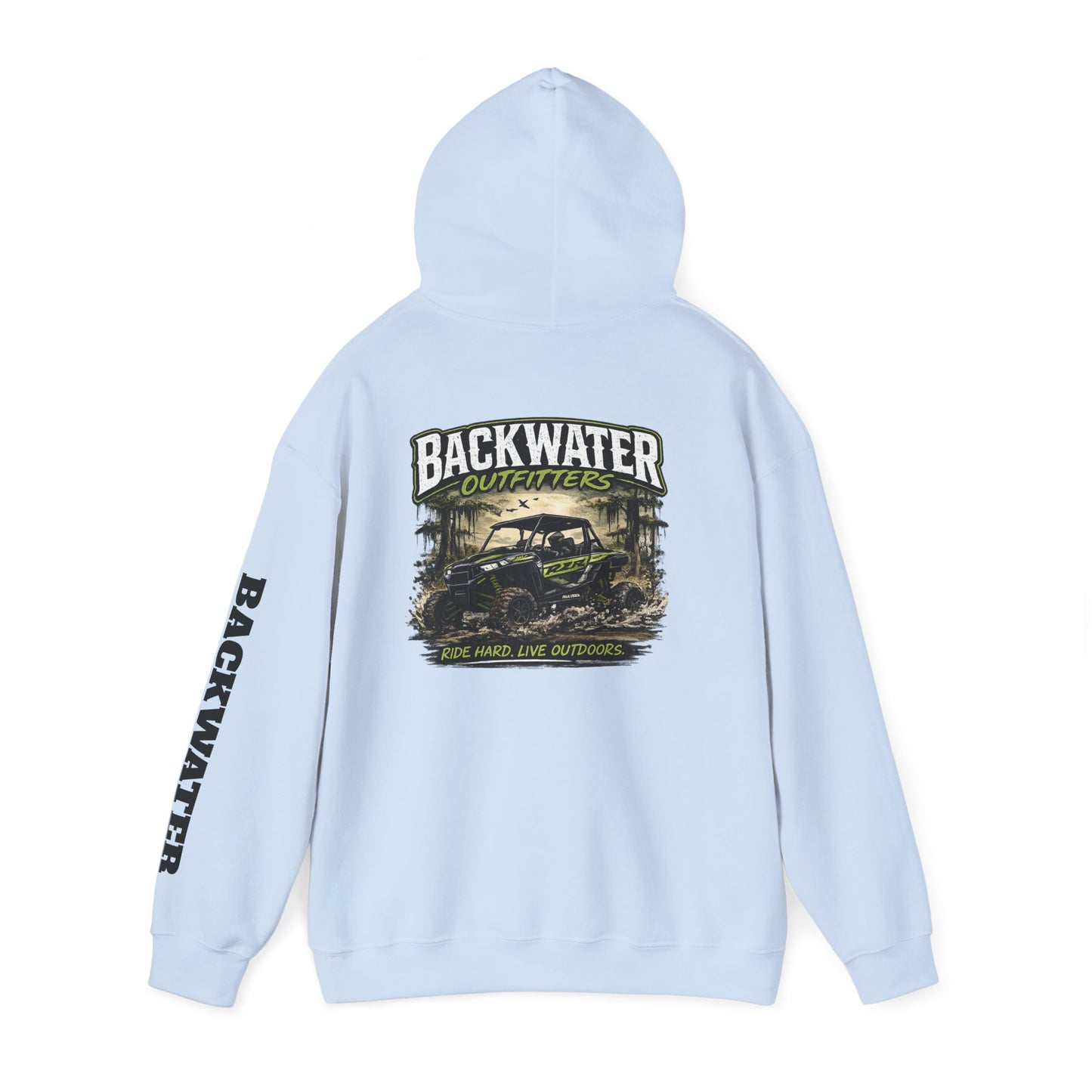 Backwater Outfitters Hoodie — Outdoor Off-Road Graphic Pullover