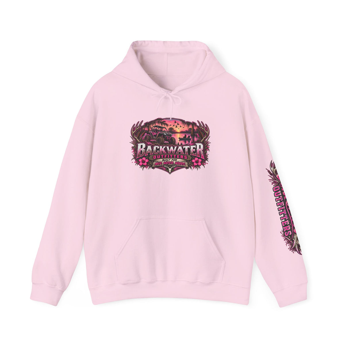 Backwater 'Wild At Heart' Hoodie – Outdoors Adventure Pullover Printify
