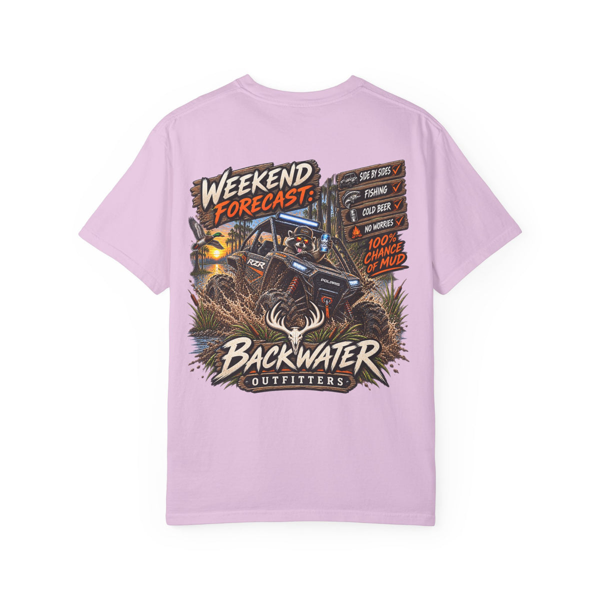 Backwater Outfitters "Weekend Forecast" T-Shirt Printify