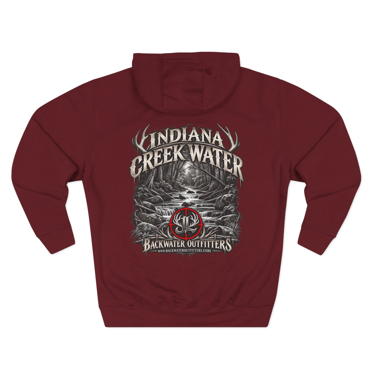 James Luker Indiana Creek Water Backwater Outfitters Hoodie Printify