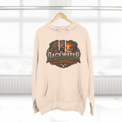 Backwater Outfitters Hoodie — Ride It, Hunt It, Fish It Graphic Pullover
