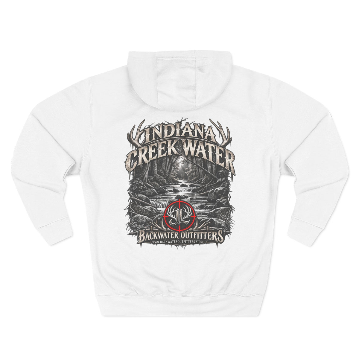 James Luker Indiana Creek Water Backwater Outfitters Hoodie Printify