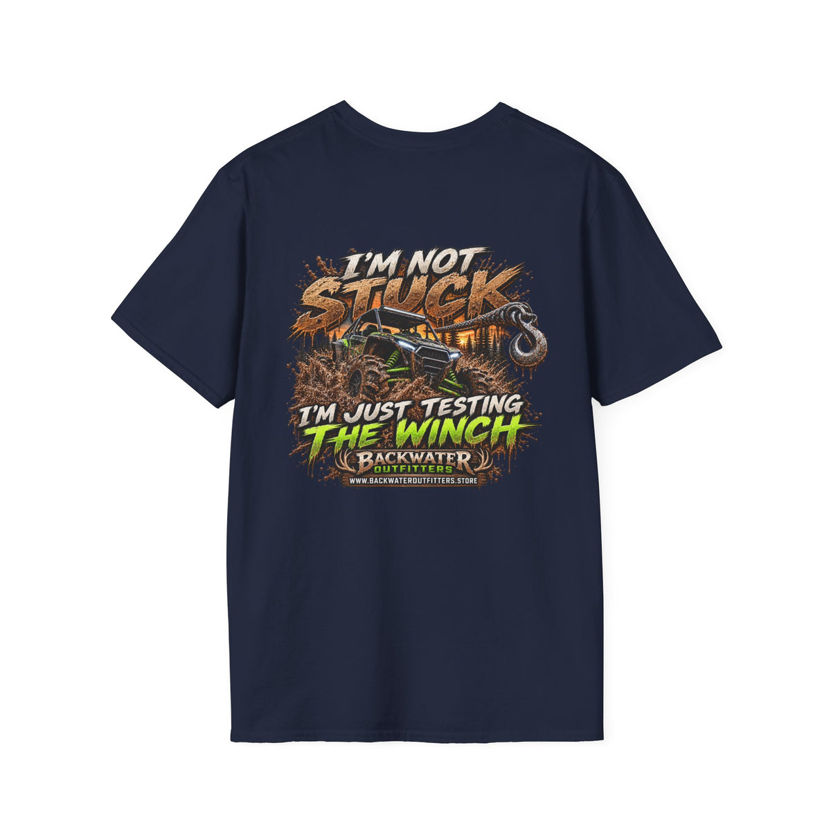 Buggy Off-Road T-Shirt — "I'm Not Stuck, I'm Just Testing the Winch" Truck & 4x4 Tee Printify