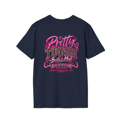 Women Backwater Outfitters "Pretty Tough" Fishing T-Shirt Printify