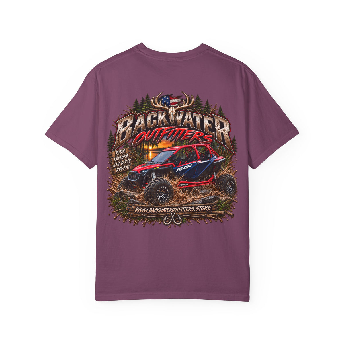 Off-Road UTV Graphic T-Shirt — "Backwater Outfitters" Adventure Tee