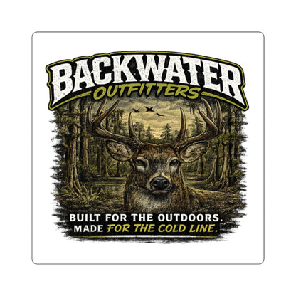 Backwater Outfitters Deer Sticker — Outdoors Hunting Sticker, "Built for the Outdoors"