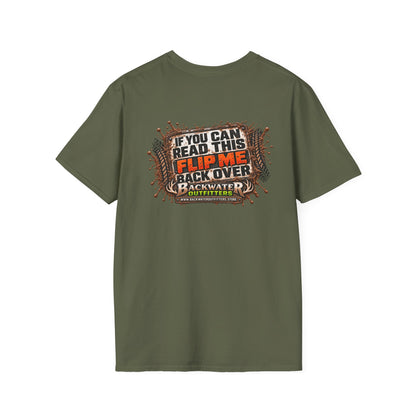 Buggy T-Shirt — 'If You Can Read This, Flip Me Back Over' Fishing Backwater Graphic Tee Printify