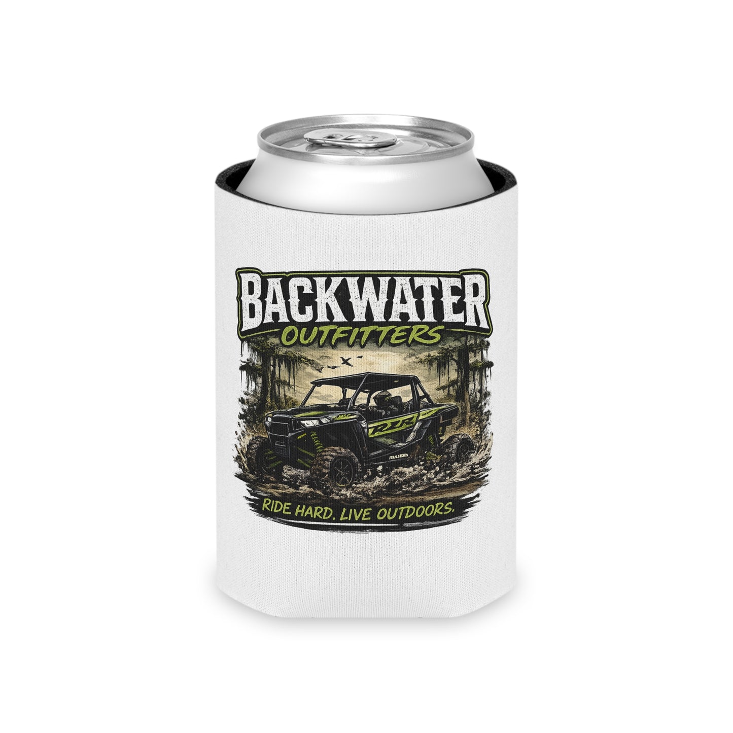Can Cooler — Backwater Outfitters UTV Graphic "Ride Hard, Live Outdoors"