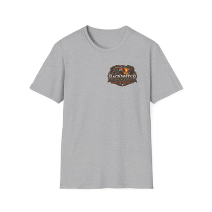 Backwater Outfitters Fishing T-Shirt — Outdoor Sunset Graphic Tee Printify