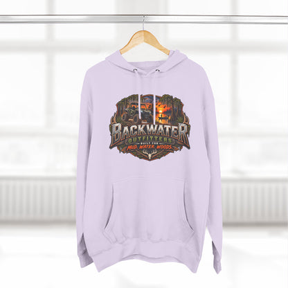 Backwater Outfitters Hoodie — Ride It, Hunt It, Fish It Graphic Pullover