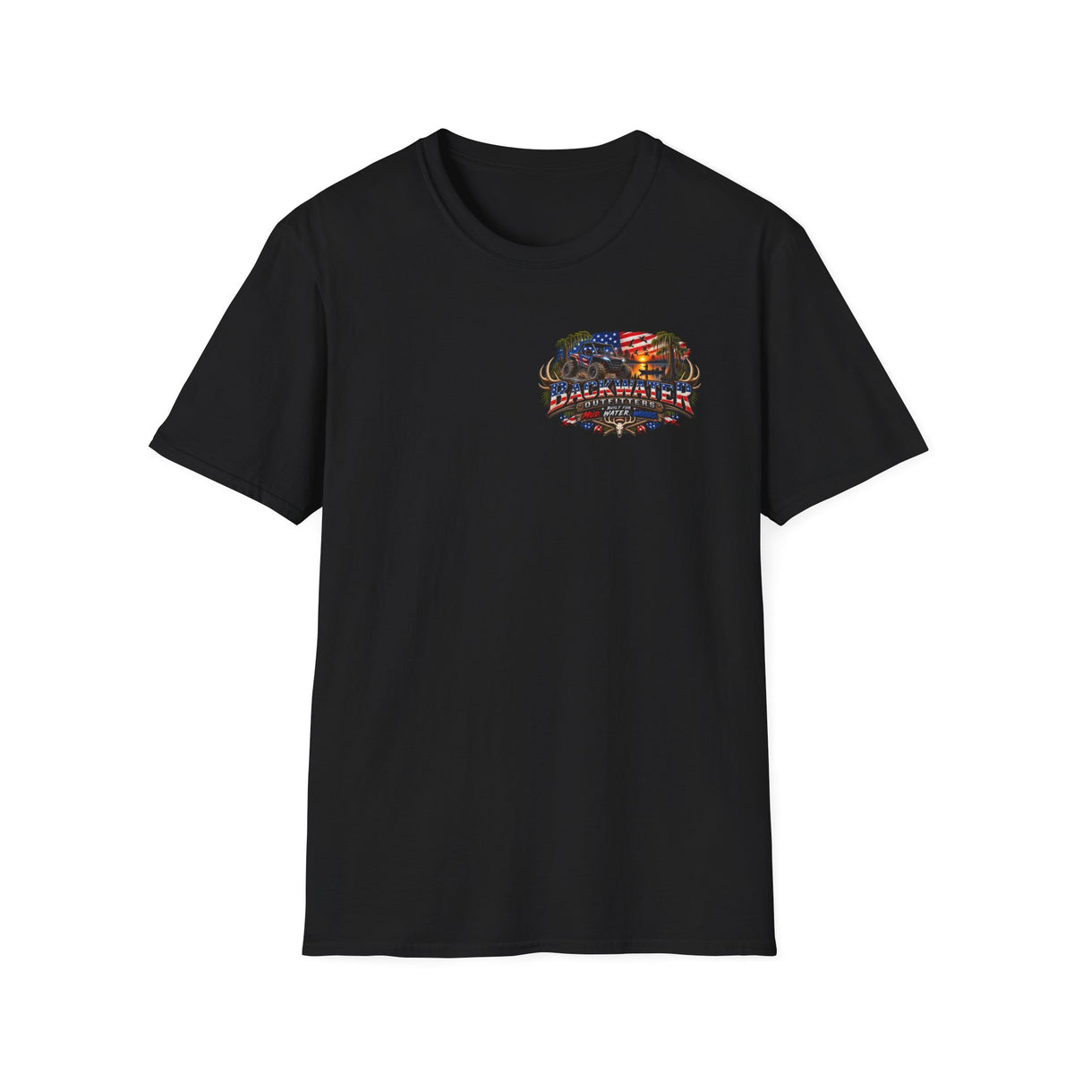 Hooked on Backwater Fishing T-Shirt — Bass Angler Graphic Tee Printify