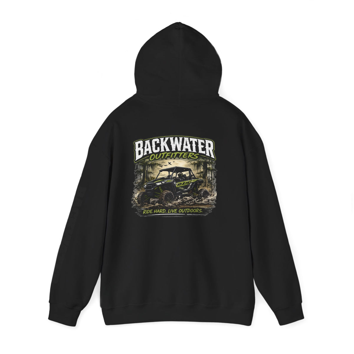 Backwater Outfitters Hoodie — Outdoor Off-Road Graphic Pullover Printify