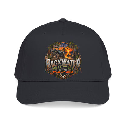 Backwater Outfitters Camping Cap — Retro Outdoor Fishing Hat Printify